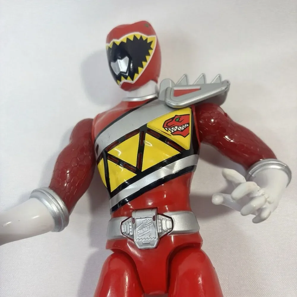 2014 Power Rangers Red Ranger Dino Super Charge Action Figure 10” Bandai Works